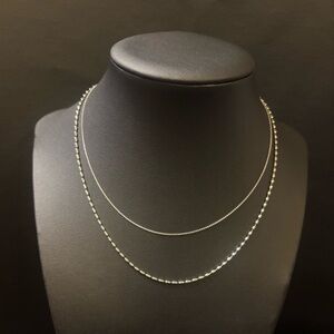 New* Stainless Steel Silver Layered Necklace